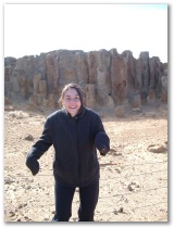 Claudia beim "Petrified Forest"