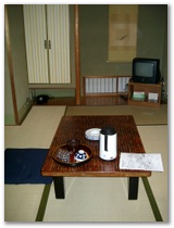 Mein Zimmer in Kanazawa, diesmal kein Muenzautomat beim TV