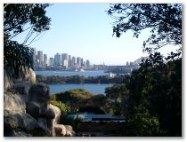 Die Aussicht aus dem Taronga Zoo, dem Zoo von Sydney